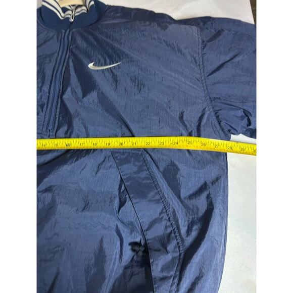 Vintage Nike Half Zip Pullover Bomber Puffer Jacket Size Large Blue 90s - Picture 7 of 14